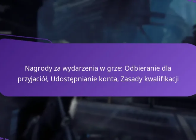Nagrody za wydarzenia w grze: Odbieranie dla przyjaciół, Udostępnianie konta, Zasady kwalifikacji