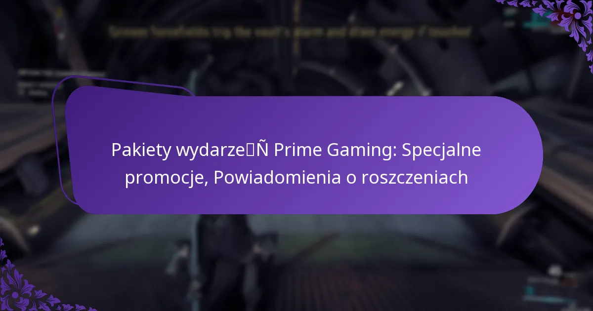 Pakiety wydarzeń Prime Gaming: Specjalne promocje, Powiadomienia o roszczeniach