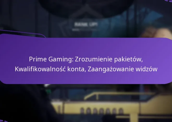 Prime Gaming: Zrozumienie pakietów, Kwalifikowalność konta, Zaangażowanie widzów