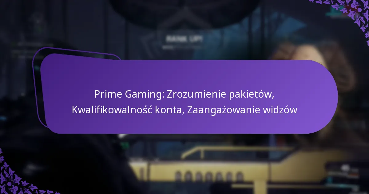 Prime Gaming: Zrozumienie pakietów, Kwalifikowalność konta, Zaangażowanie widzów