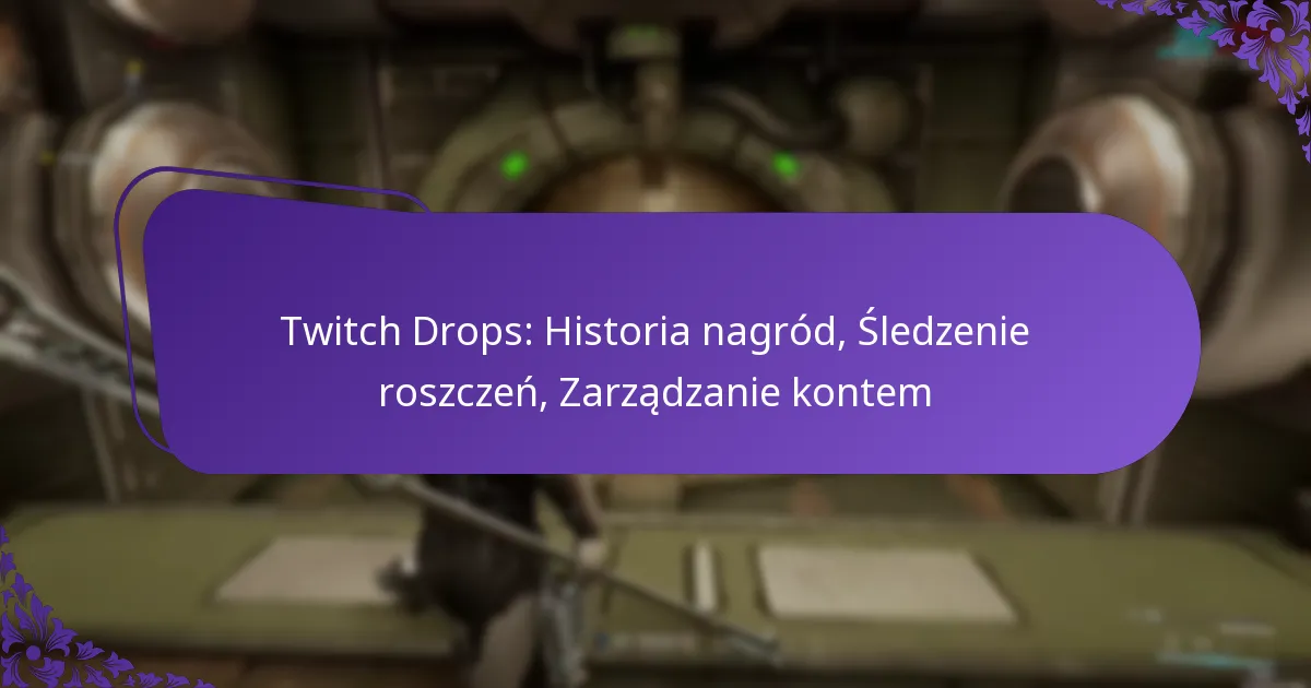 Twitch Drops: Historia nagród, Śledzenie roszczeń, Zarządzanie kontem