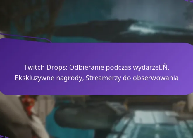 Twitch Drops: Odbieranie podczas wydarzeń, Ekskluzywne nagrody, Streamerzy do obserwowania