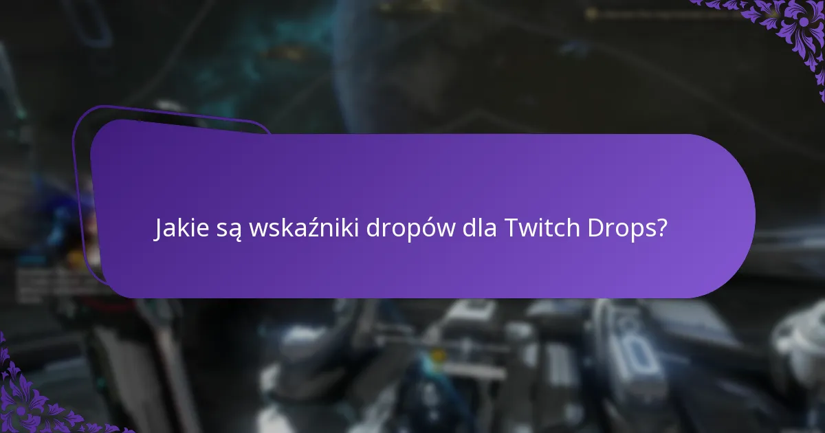Jakie są wskaźniki dropów dla Twitch Drops?
